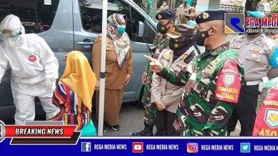 Ops Yustisi Tiga Pilar, Pelanggar Prokes di Surabaya Langsung Ditest Swab