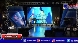 Bupati Sampang (H. Slamet Junaidi) saat menyampaikan sambutannya dalam acara Launching Kalender Event Tahun 2021.