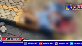Seorang pria dengan kondisi tergeletak bersimbah darah didepan Indomart di Arosbaya.