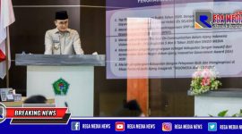 Bupati Pamekasan (Baddrut Tamam) dalam Rapat Paripurna DPRD Pamekasan Tentang Penyampaian Nota Penjelasan Bupati Mengenai Laporan Keterangan Pertanggungjawaban Bupati Tahun Anggaran 2020 di ruang paripurna DPRD Pamekasan.