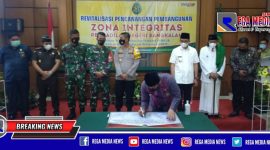 Penandatanganan Piagam Pencanangan Pembangunan Zona Integritas Pengadilan Negeri Bangkalan.