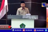 Muksin saat membacakan pemandangan umum fraksi PPP dalam rapat paripurna DPRD Pamekasan pemandangan umum laporan LKPJ Bupati tahun 2020.