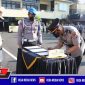 Suasana saat berlangsungnya serah terima jabatan dua perwira Polres Pelabuhan Tanjung Perak, Surabaya.