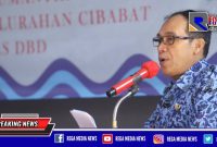 Plt. Wali Kota Cimahi Ngatiyana, saat menghadiri sekaligus membuka secara langsung kegiatan Pelatihan Peningkatan Kader Juru Pemantau Jentik.