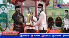 Bupati Aceh Selatan (Tgk  Amran) saat pembukaan MTQ ke 35 di Kluet Selatan.