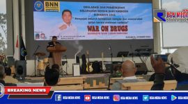 Suasana saat berlangsungnya acara BNN Kota Surabaya dalam mendeklarasikan melawan narkoba.