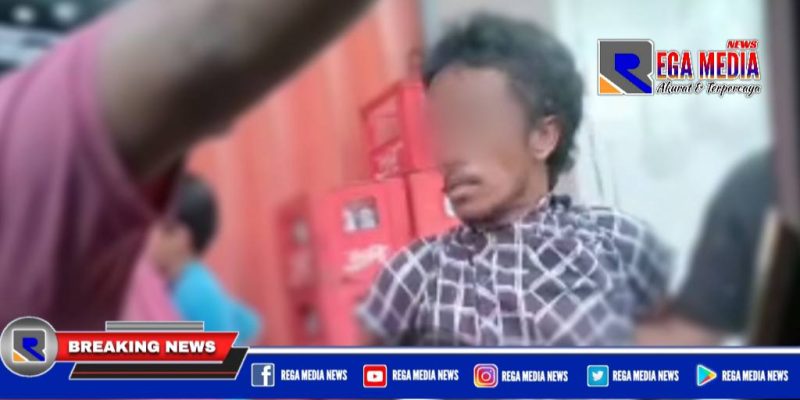 SR, pelaku penggelapan motor saat diamankan Tim Opsnal Polres Sampang di Jl. Seruni.