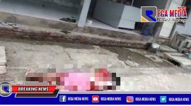 Korban saat ditemukan terkapar didepan salah satu Warkop Asem Jawar 5A.