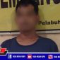 Tersangka FL beserta barang buktinya saat diamankan di Mapolsek Krembangan, Surabaya.