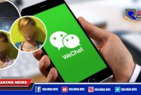 Bermodus di WeChat, tiga waria beserta barang buktinya saat diamankan di Mapolsek Genteng.
