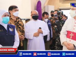 Tinjau Gereja Katedral, Gubernur Khofifah Ajak Seluruh Masyarakat Jatim Jaga Toleransi Antar Umat Beragama