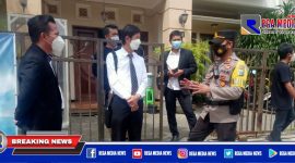 Kapolsek Mulyorejo (AKP Ardi Puboyo) turun langsung amankan gereja.
