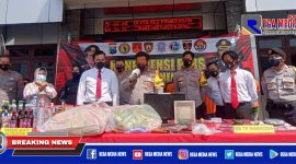 Konferensi Pers, Polres Pamekasan ungkap 133 kasus.