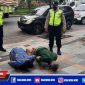 Operasi Yustisi, polisi saat memberikan sanksi push up kepada warga yang tidak menggunakan masker.