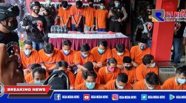 Konferensi Pers, Polres Bangkalan ringkus puluhan preman dan pelaku penyalahgunaan narkoba.