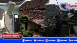 Screenshot sejumlah rumah warga di Jawa Timur roboh dan rusak.