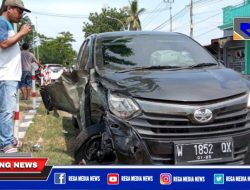 Ceroboh, Tiga Kendaraan R4 Kecelakaan Didepan Pertamina Camplong Sampang