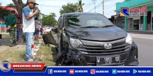 Ceroboh, Tiga Kendaraan R4 Kecelakaan Didepan Pertamina Camplong Sampang