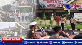 Polres Pelabuhan Tanjung Perak bersama petugas gabungan saat apel gelar pasukan dalam rangka Operasi Keselamatan Semeru 2021.