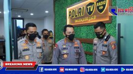 Kapolri Jenderal Listyo Sigit Prabowo saat melaunching Polri Tv dan Radio.