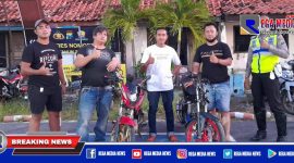 Berpakaian preman, anggota Satlantas Polres Sampang berhasil amankan dua unit sepeda motor dari hasil razia balap liar.