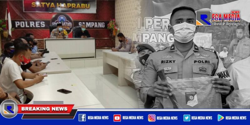 Waka Polres Sampang saat mengklarifikasi perkataannya yang dinilai arogansi oleh awak media.