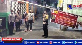 Polsek Mulyorejo saat melakukan patroli blue light.