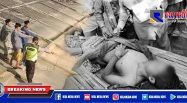 Korban saat dievakuasi kerumah duka dan pihak kepolisian bersama sejumlah saksi turun ke TKP.