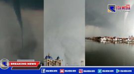 Suasana saat puting beliung terjadi di Sumenep