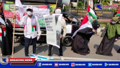 Ratusan Pemuda di Surabaya Kecam Tindakan Israel Terhadap Palestina