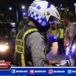 Kondisi hari pertama penyekatan larangan mudik di pintu Suramadu sisi Surabaya.