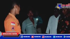 Pihak BPBD Sampang saat berkoordinasi dengan warga disela pencarian korban tenggelam.