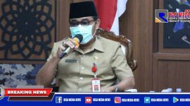 Sekdakab Pamekasan (Totok Hartono) saat menyampaikan larangan mudik bagi ASN.