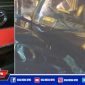 Kendaraan dinas Ketua Bawaslu Provinsi Jawa Timur yang terlibat kecelakaan di Camplong, Sampang.