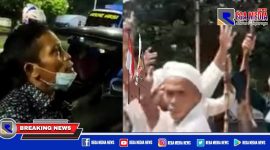 Screenshot gambar peristiwa didepan pintu masuk tol jembatan Suramadu sisi Surabaya.