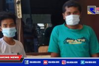 Dua pelaku penipuan yang berhasil ditangkap Polsek Kenjeran, Surabaya.