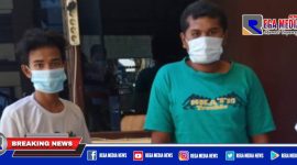 Dua pelaku penipuan yang berhasil ditangkap Polsek Kenjeran, Surabaya.