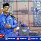 Bupati Pamekasan (Baddrut Tamam) saat memberikan sambutan pada kegiatan Halal-Bihalal secara virtual bersama para ASN.