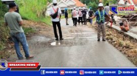 Suasana pengukuran oleh tim tekhnis pada Rabu (19/5/21)