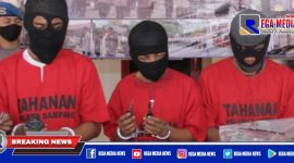 3 pelaku curanmor 5 TKP  yang berhasil diamankan Satreskrim Polres Sampang.