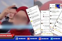 Screenshot NS, selegram tiktok saat membuat rekaman video di wisata Pantai Camplong, Sampang.