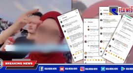 Screenshot NS, selegram tiktok saat membuat rekaman video di wisata Pantai Camplong, Sampang.