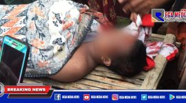 Jenazah korban usai dievakuasi warga dari sungai Desa Tlambah.