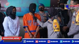 Kapolres Pelabuhan Tanjung Perak (AKBP Ganis Setya Ningrum) mengintrogasi langsung tersangka SDY.