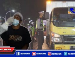 Petugas Gabungan Sekat & Rapid Test Pengendara Arah Sampang – Bangkalan