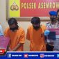 Kapolsek Asemrowo (Kompol Hari Kurniawan) menunjukkan barang bukti yang berhasil disita dari pelaku penyalahgunaan narkoba jenis sabu-sabu.