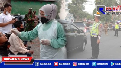 Pengendara Yang Melintas Didepan GOR Indor Sampang di Swab Antigen