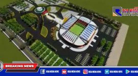 Petikan gambar pembangunan stadion di Sampang.