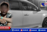 Pelaku pencurian mobil merk Mitsubishi Pajero Sport saat berhasil dibekuk polisi.