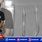 Tersangka (F) dan barang buktinya diamankan di Mapolsek Tegalsari Surabaya.